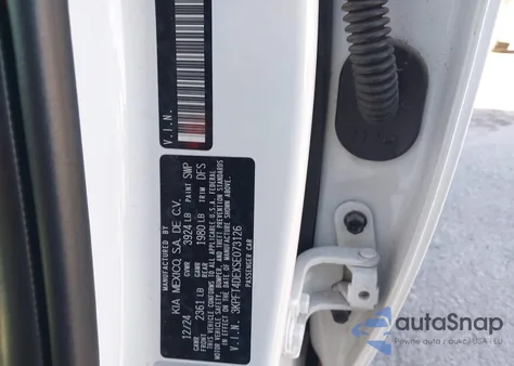 2025 Kia K4 Lx from USA, damaged, VIN 3KPFT4DEXSE073126